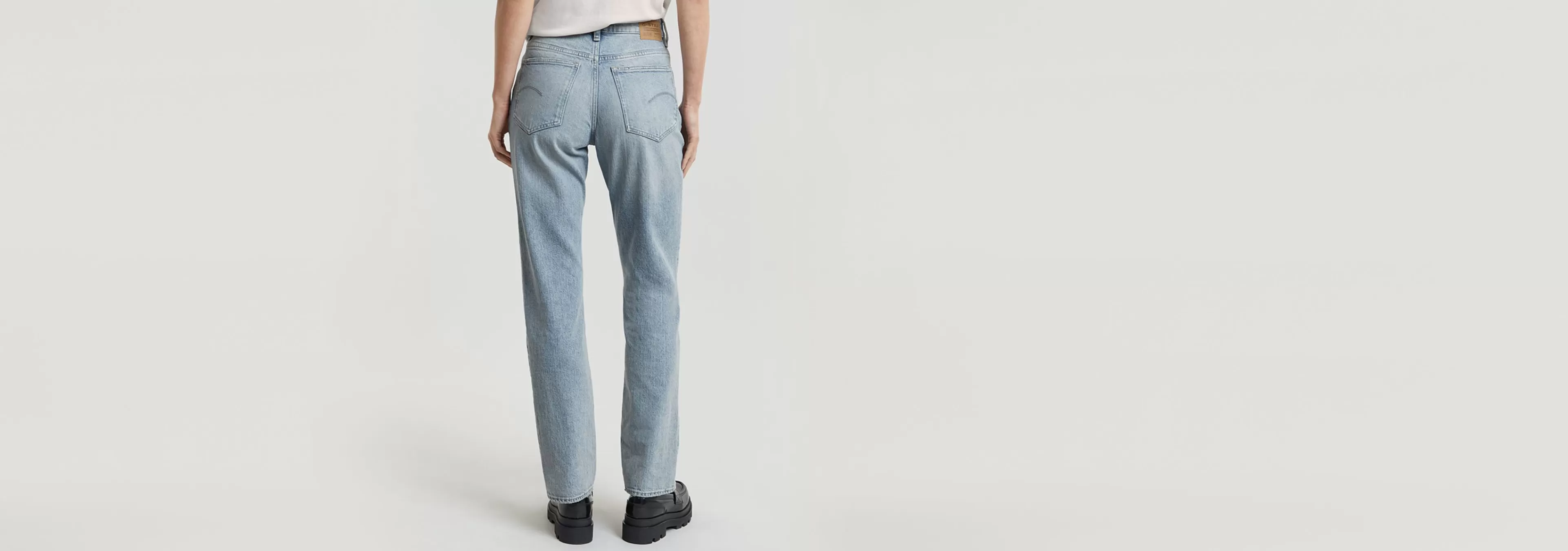 Clearance G-Star Viktoria High Straight Jeans antique faded icecap