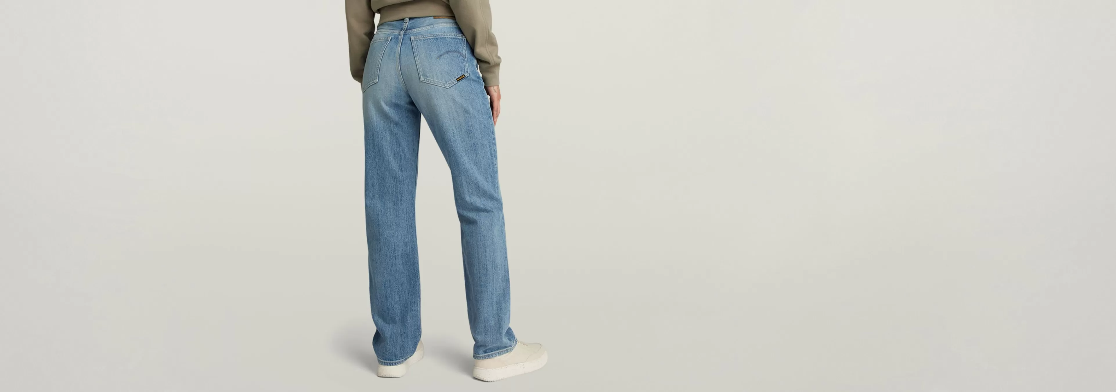 Flash Sale G-Star Viktoria High Straight Jeans faded ripped denali blue