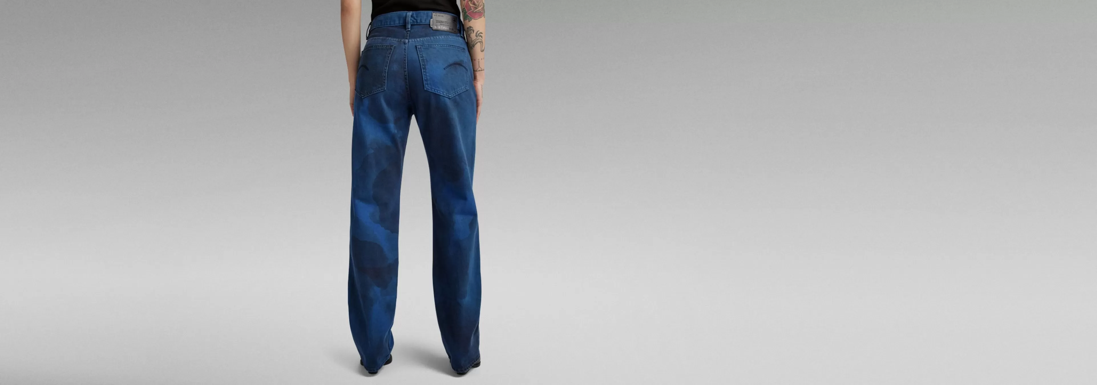 Best Sale G-Star Viktoria High Straight Jeans sea blue vintage denim wash gd