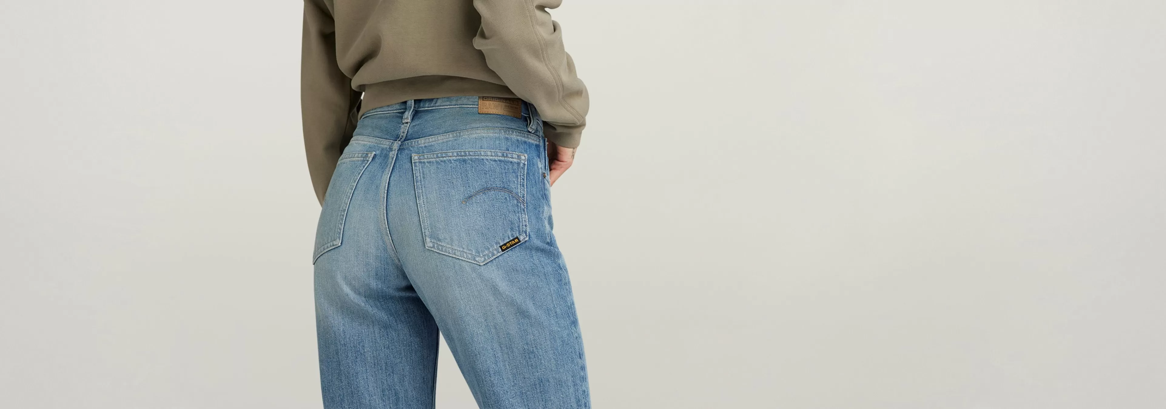 Flash Sale G-Star Viktoria High Straight Jeans faded ripped denali blue