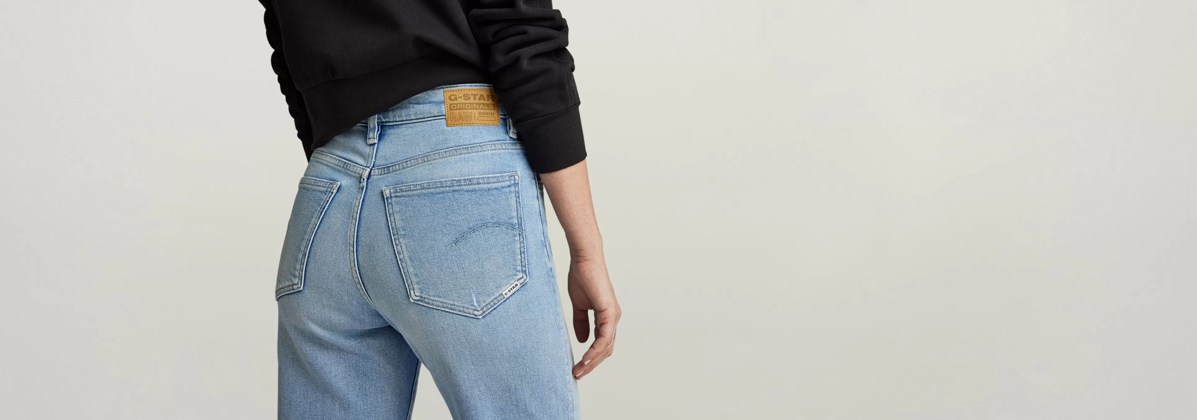 Discount G-Star Viktoria High Straight Jeans sun faded mirage blue