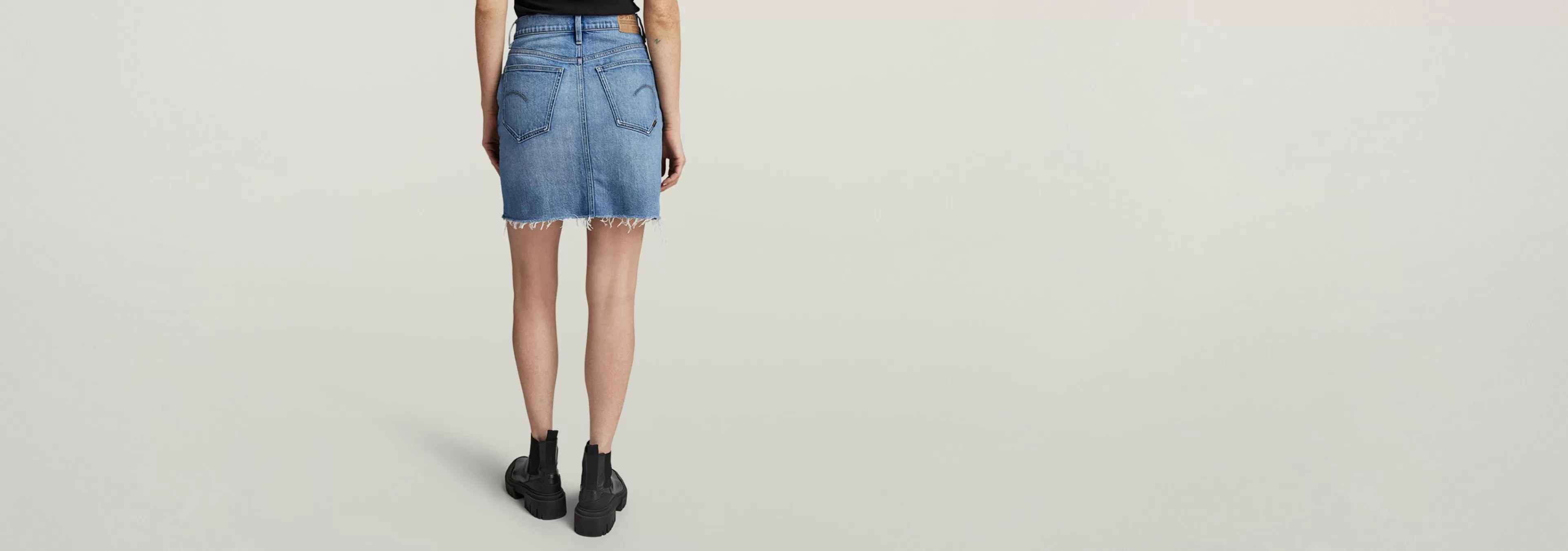 Sale G-Star Viktoria Korte Rok Raw Edge sun faded zee destroyed