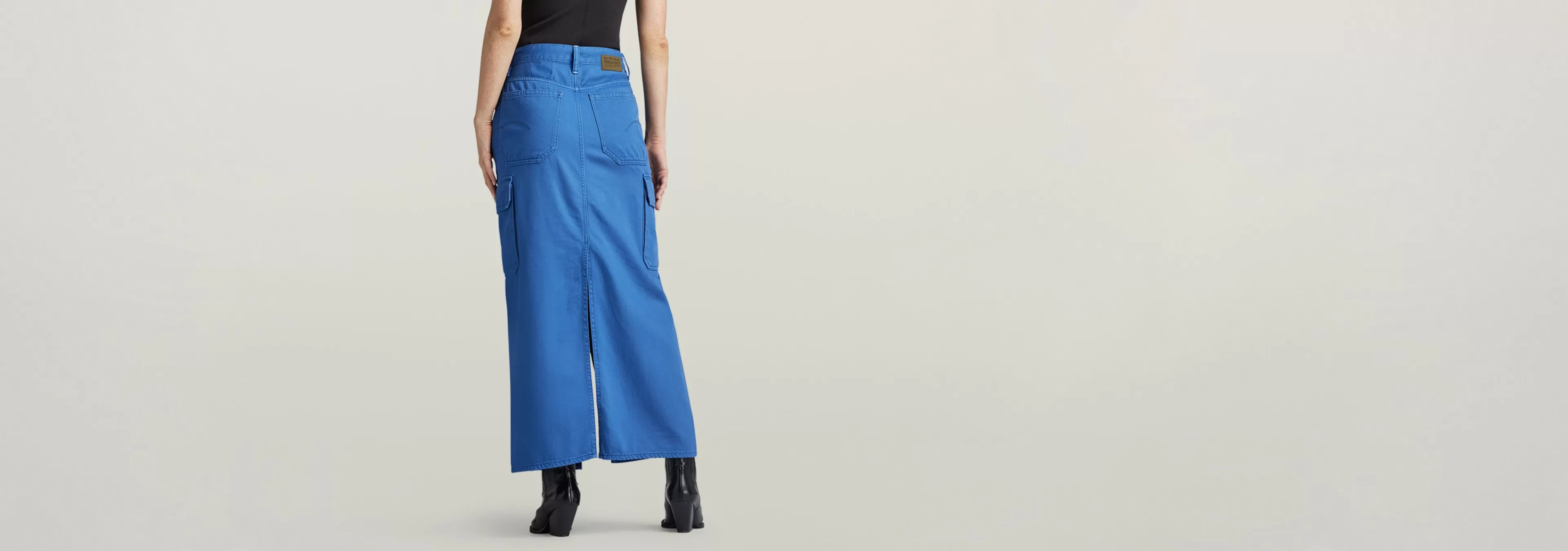 Flash Sale G-Star Viktoria Long Cargo Rok faded blue papillon gd