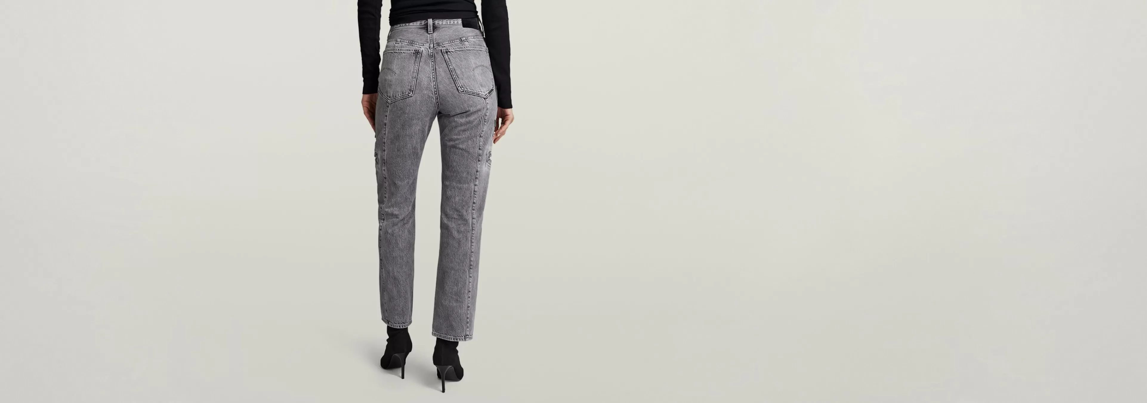 Best Sale G-Star Viktoria Utility High Straight Jeans faded grey neblina