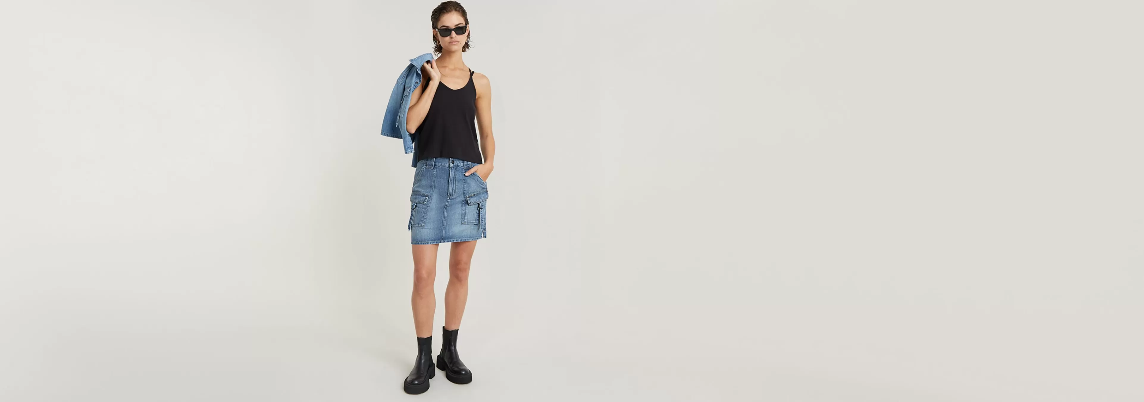 Fashion G-Star Viktoria Utility Minirok sun faded thames