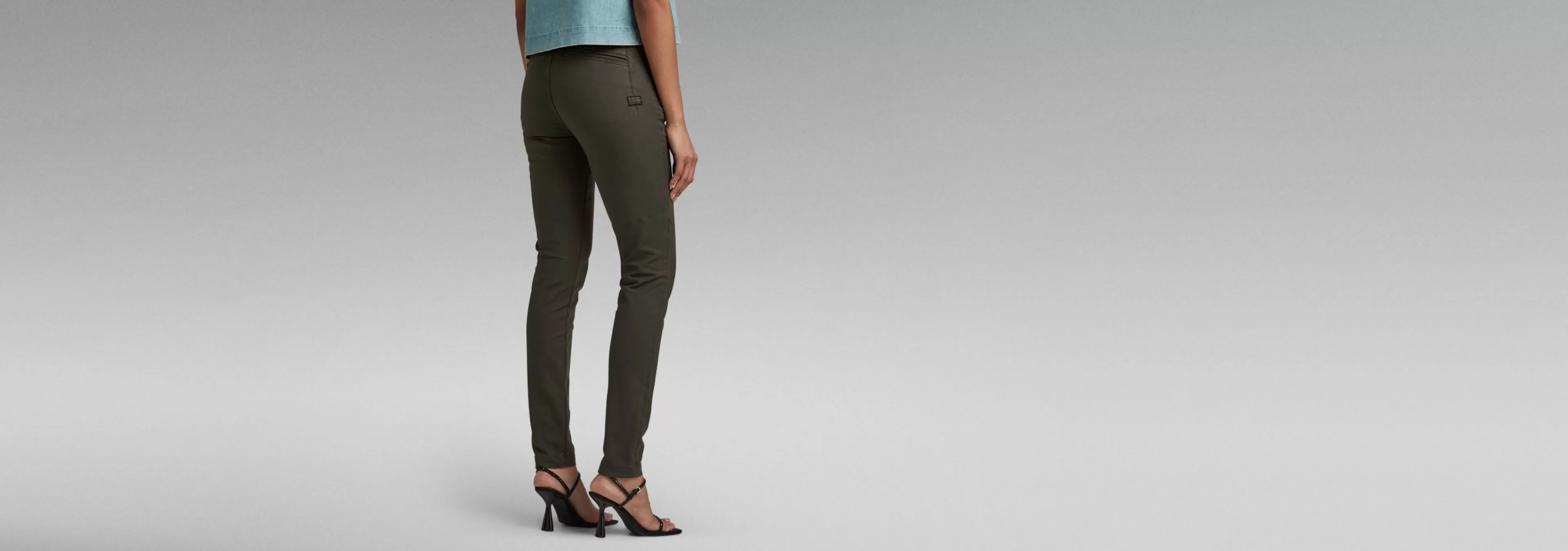 Shop G-Star Weld High Skinny Chino raw denim pressed