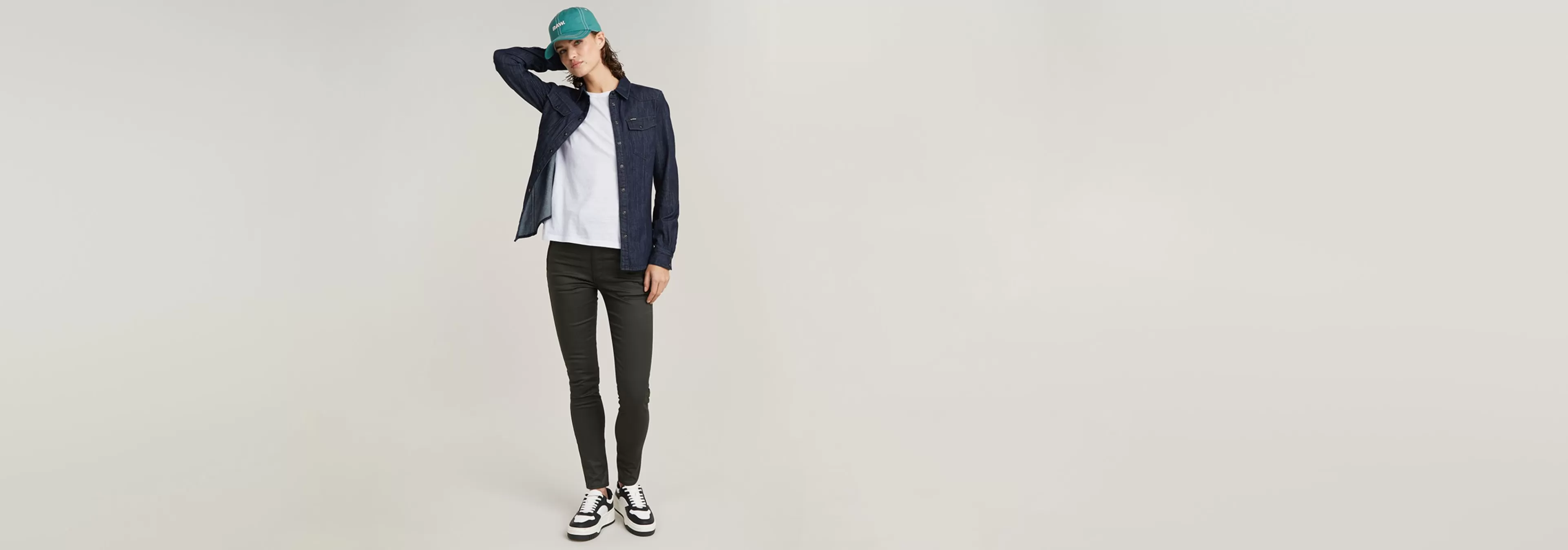 Cheap G-Star Weld High Skinny Chino raven