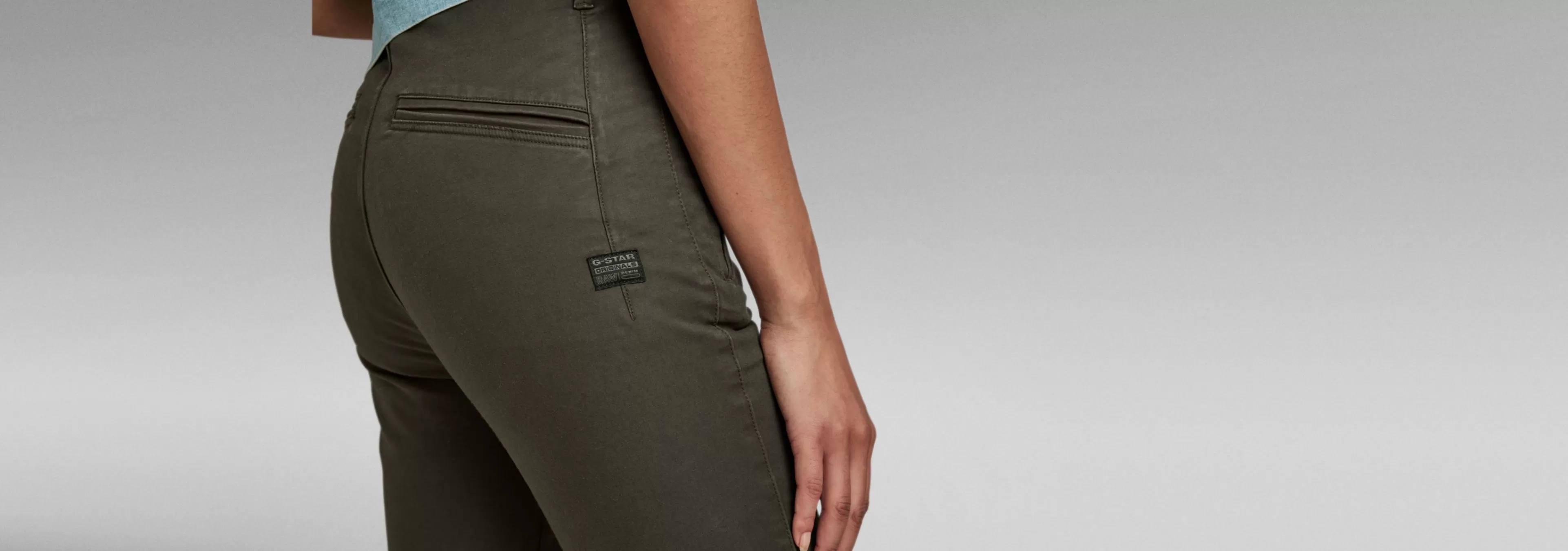 Shop G-Star Weld High Skinny Chino raw denim pressed