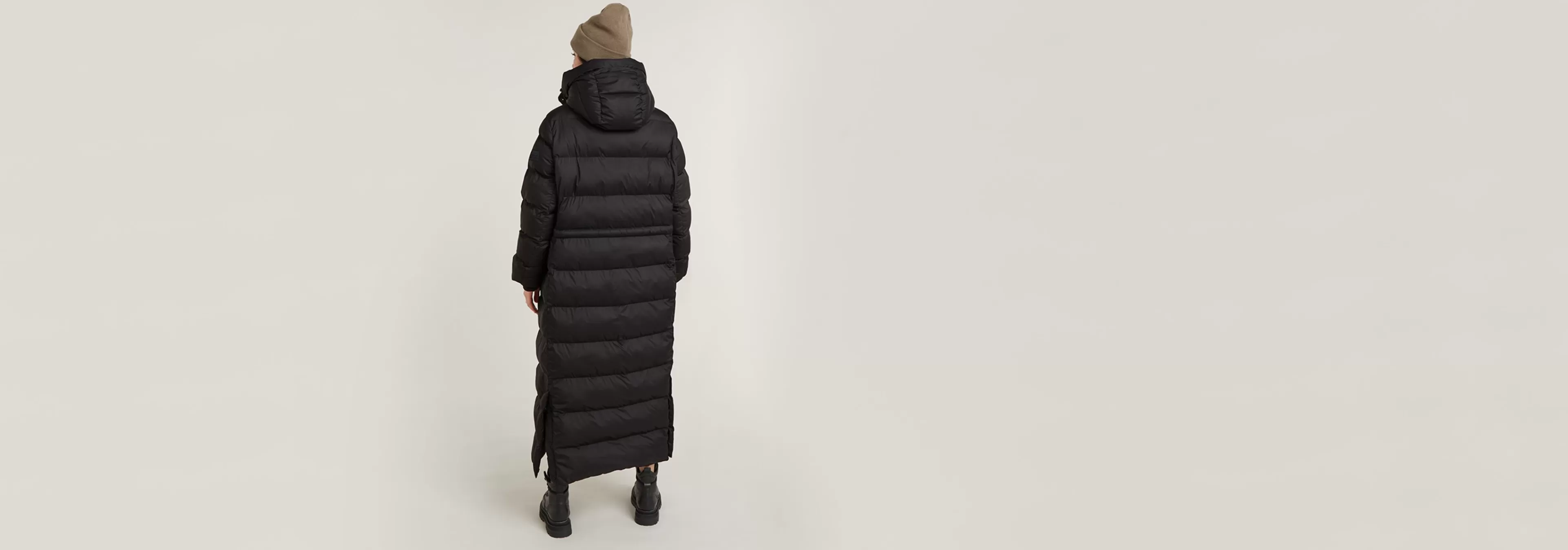 Cheap G-Star Whistler Long Puffer dark black