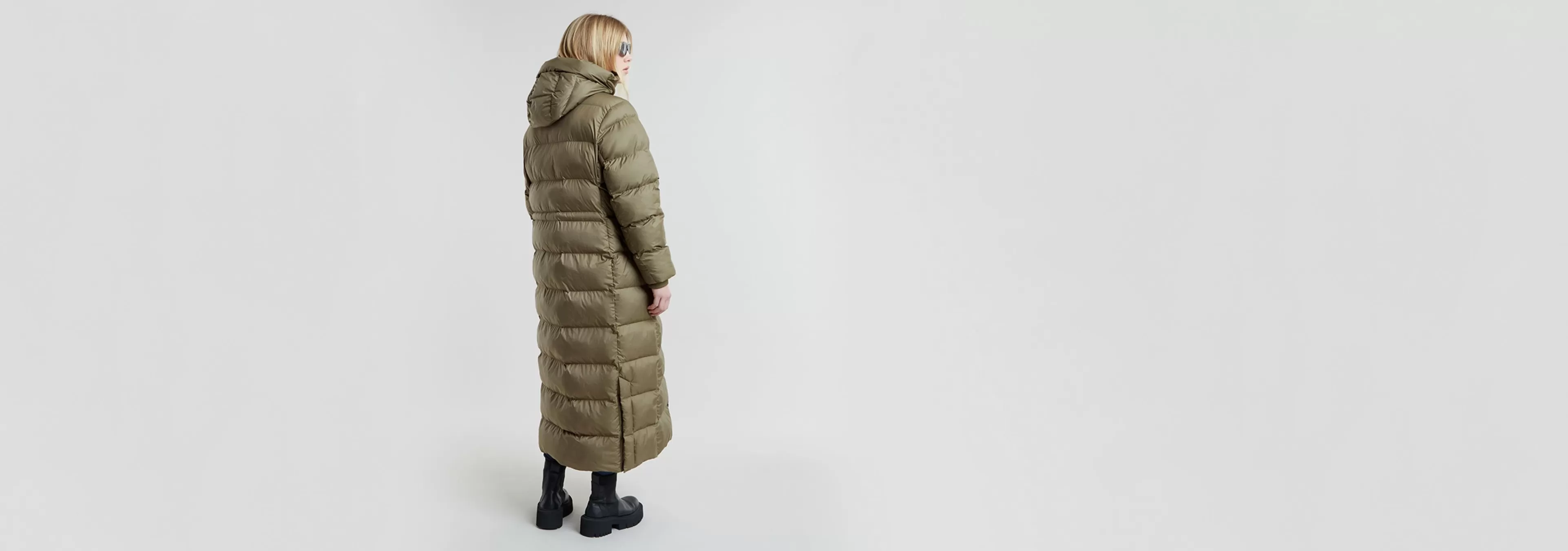 Discount G-Star Whistler Long Puffer antic green