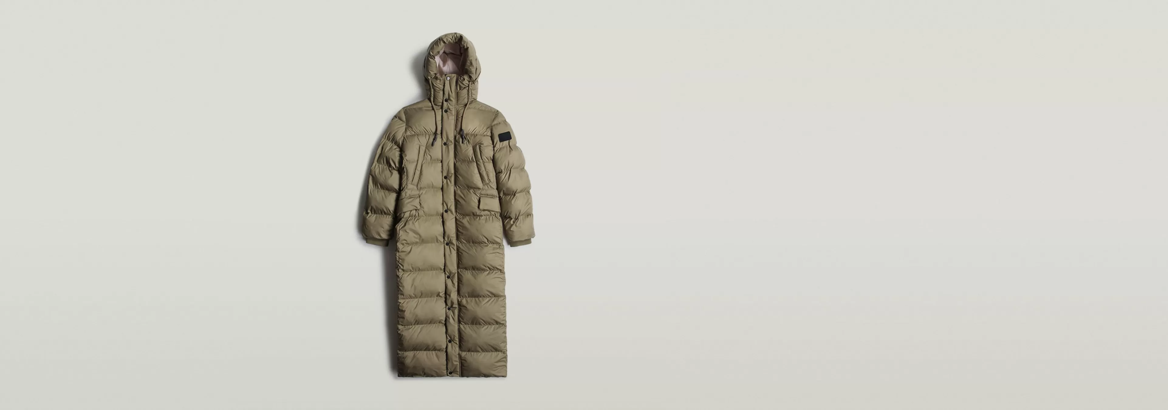 Discount G-Star Whistler Long Puffer antic green