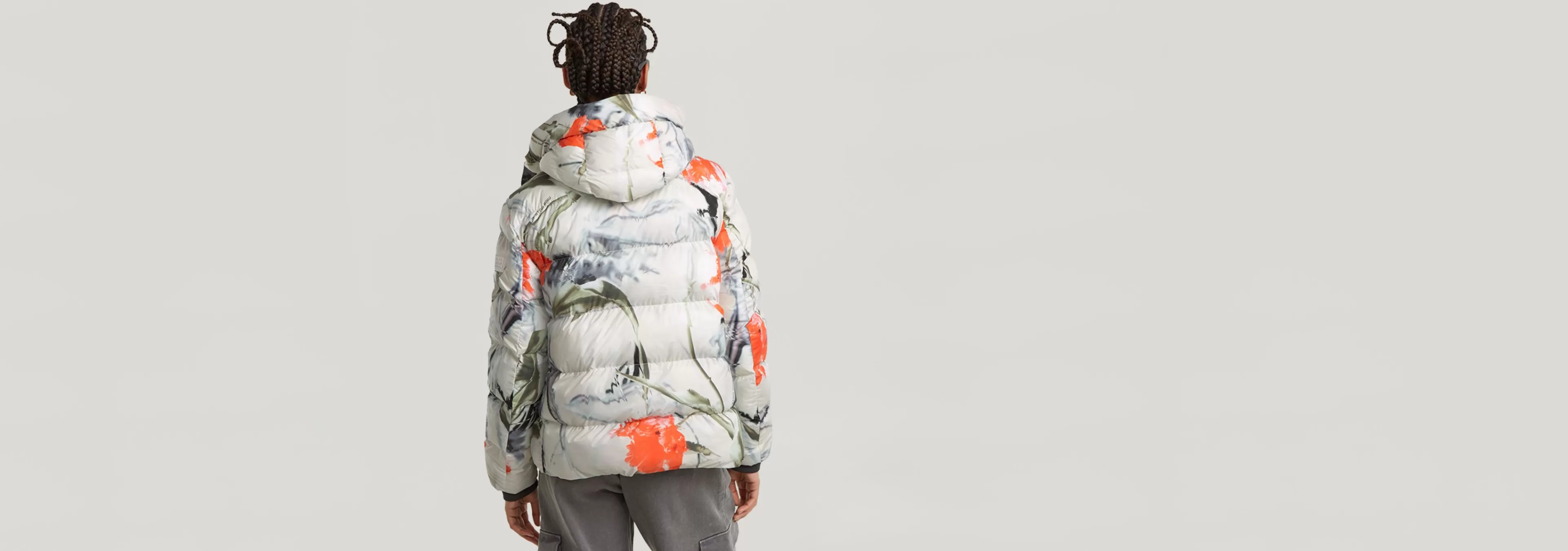 Hot G-Star Whistler Short Puffer dk talc liquid layers
