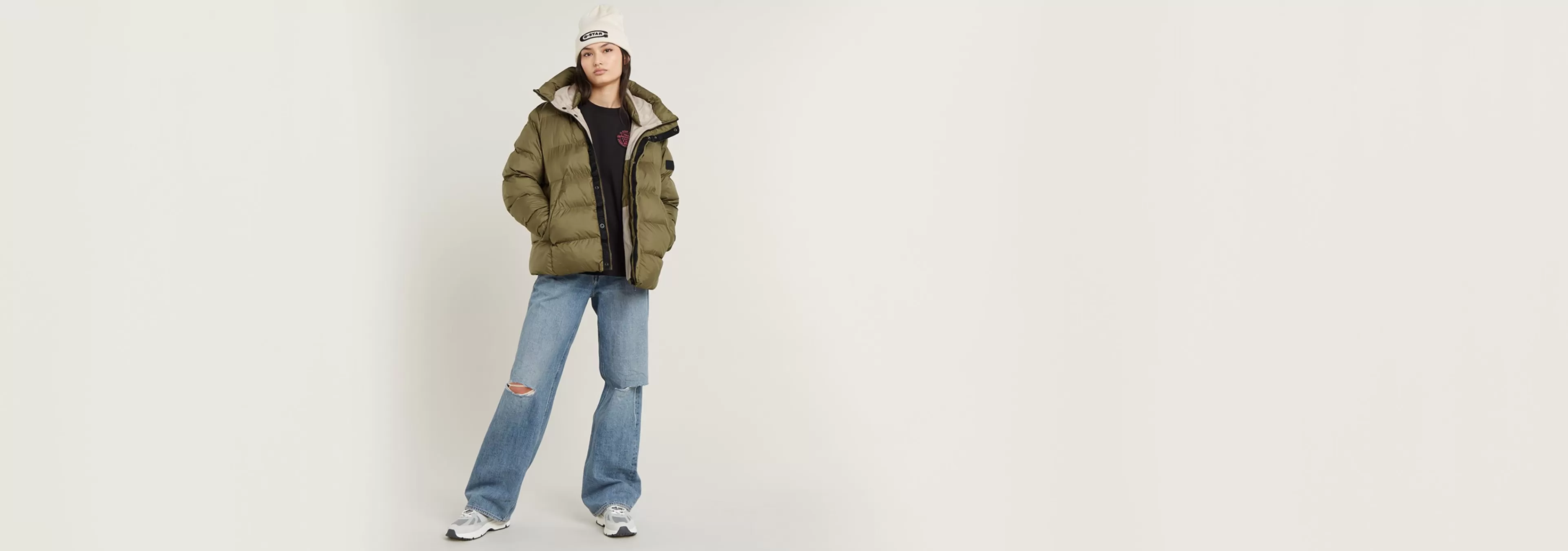 New G-Star Whistler Short Puffer antic green