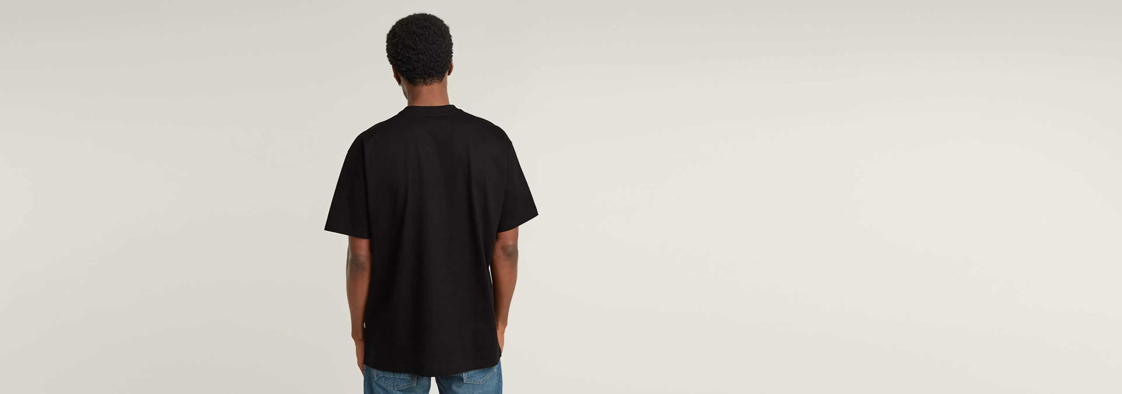 Clearance G-Star Woven Mix Pocket Loose T-Shirt dark black