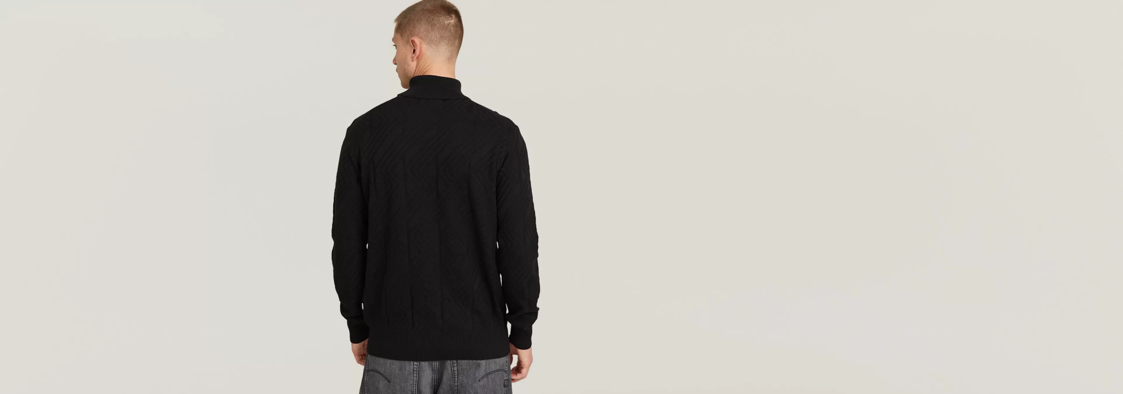 Hot G-Star Zig-Zag Structure Gebreide Coltrui dark black
