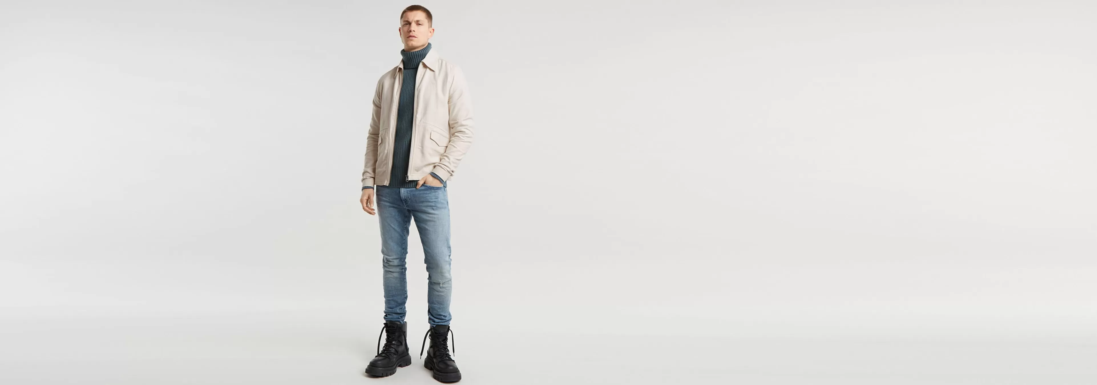 Best G-Star Zip Overshirt Chalk