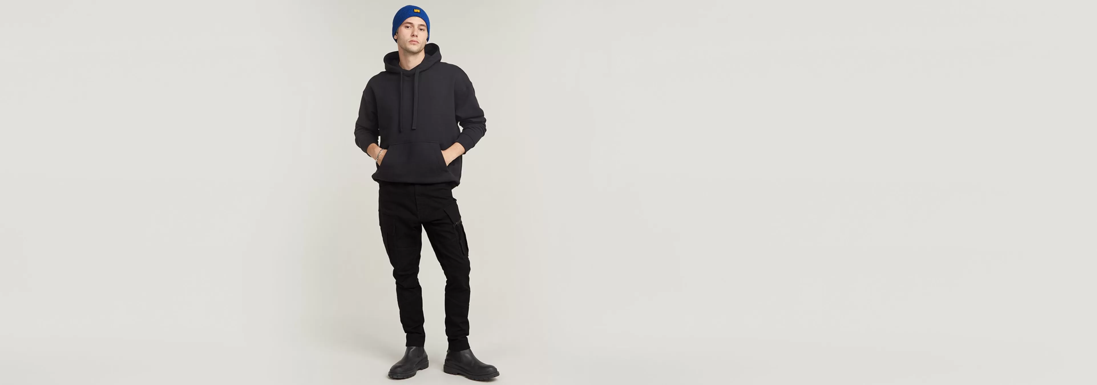 Outlet G-Star Zip Pocket 3D Skinny Cargo Broek 2.0 dark black